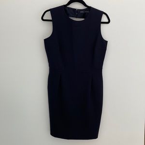 Navy cutout sheath dress